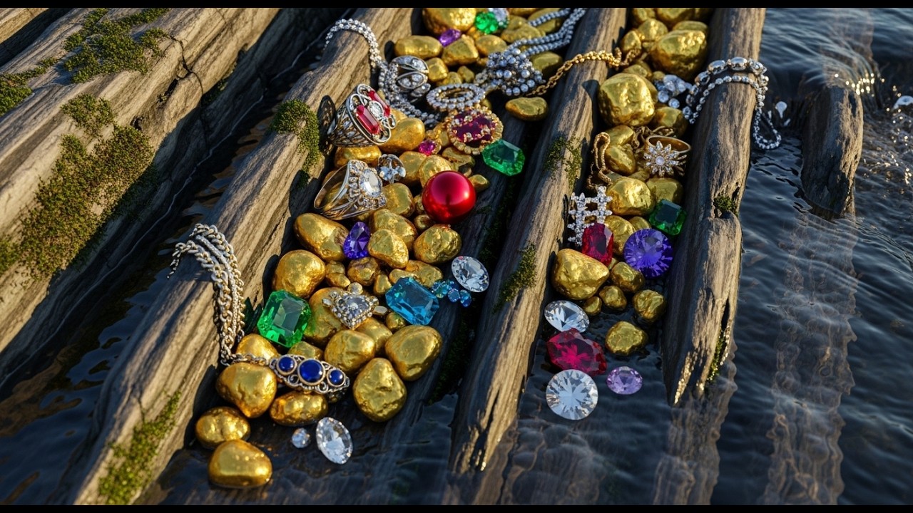 Nature’s Hidden Vault: Rare Gold and Gemstones Discovered by Accident!