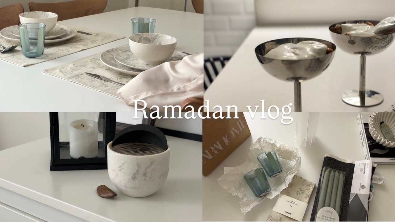 Ramadan vlog | ايام رمضان الهادئة ، ترتيب السفرة ، تحضير الإفطار 🌙🤍