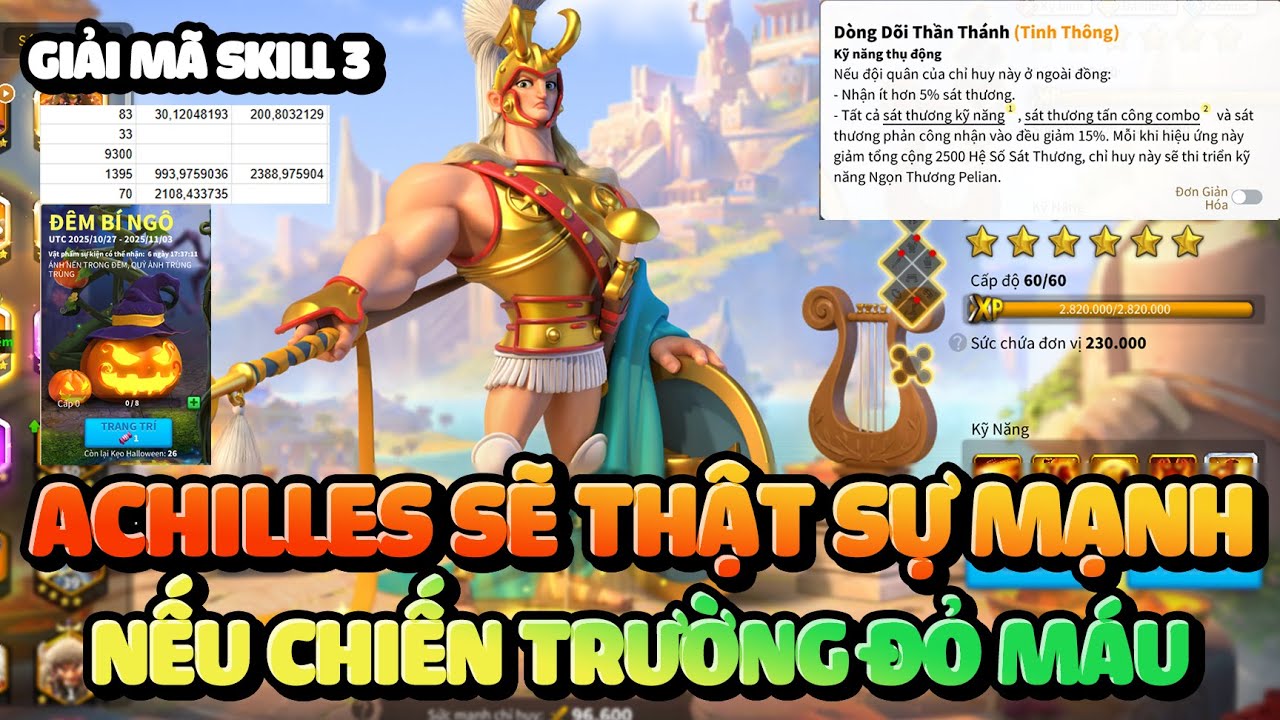 Cách Chơi Sự Kiện Đêm Bí Ngô - Mình Đã Giải Mã Skill 3 Của Achilles Để Xem Cách Nó Hoạt Động RoK