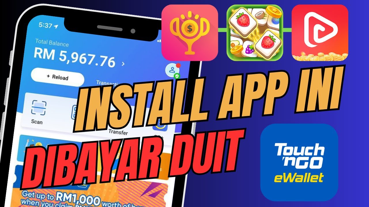 3 APLIKASI BUAT DUIT | TOUCH N GO EWALLET