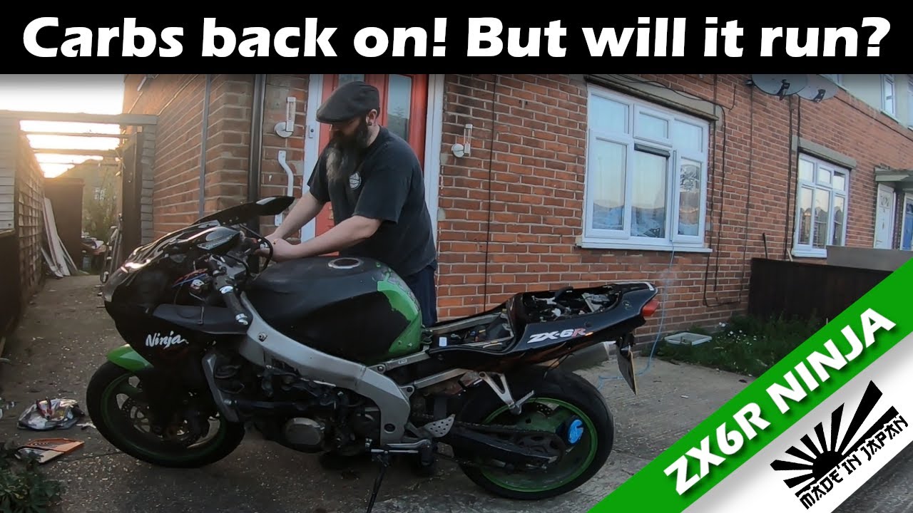 Ninja Carbs Back On! But Will it Start? Well... it's Complicated... Kawasaki ZX6R J1 Restoration
