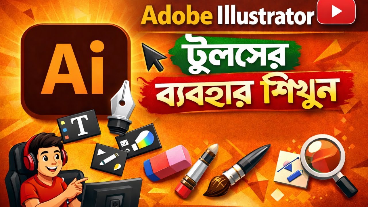 Adobe Illustrator Tools Explain | Complete Guide