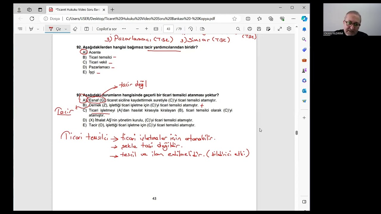 TİCARET HUKUKU - TİCARİ İŞLETME HUKUKU TEST 5 (1)