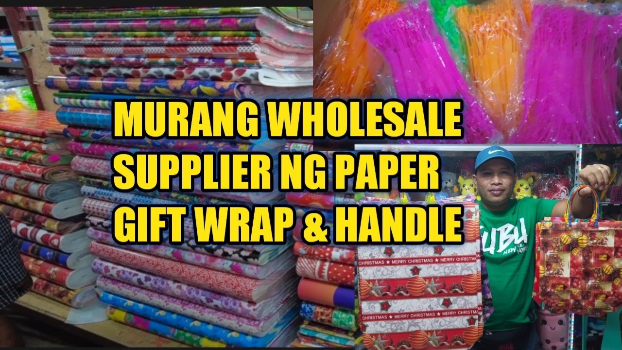 MURANG WHOLESALE SUPPLIER NG PAPER GIFT WRAP AND HANDLE