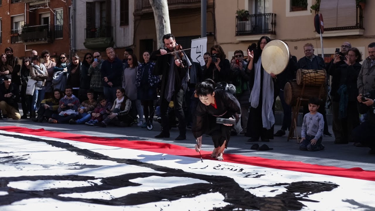 BIG JAPANESE CALLIGRAPHY Performance★Sachiyo Kaneko/Mireia Zantop/Pavel Amilcar★Dance