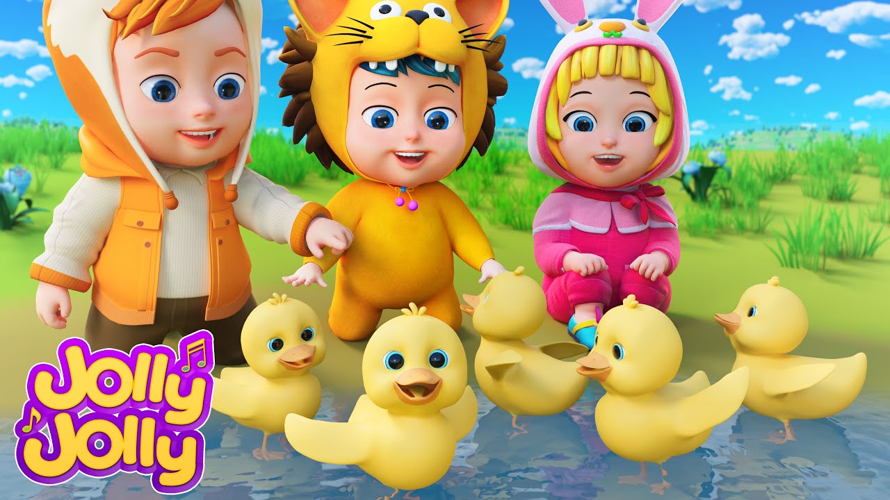 Esconde-esconde dos patinhos 🦆| Cinco Patinhos | Jolly Jolly - Músicas Infantis em Português