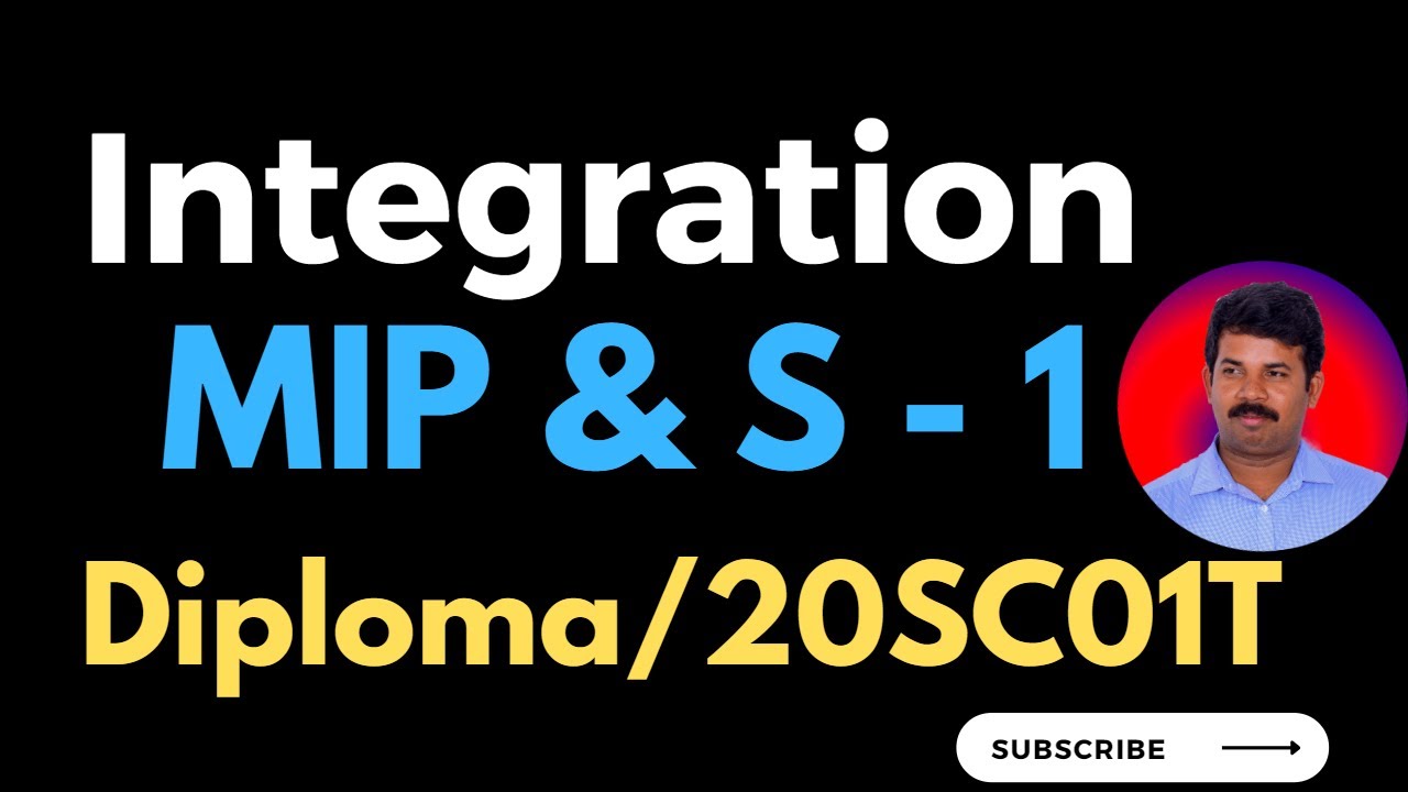 Integration Basic Problems for Diploma Students | Step-by-Step Solutions | 20SC01T