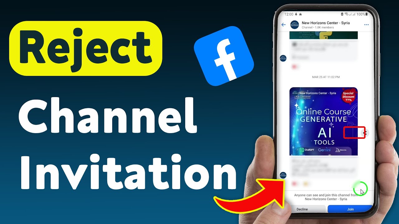 How To Reject Channel Invitation On Facebook (Updated)