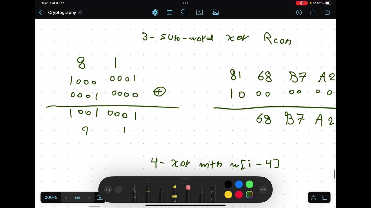 Cryptography: AES key expansion