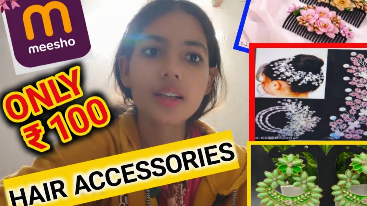 ₹100 Mein Itni Stylish Hair Accessories 😱 | Meesho Haul 🥰| Budget Shopping 😍