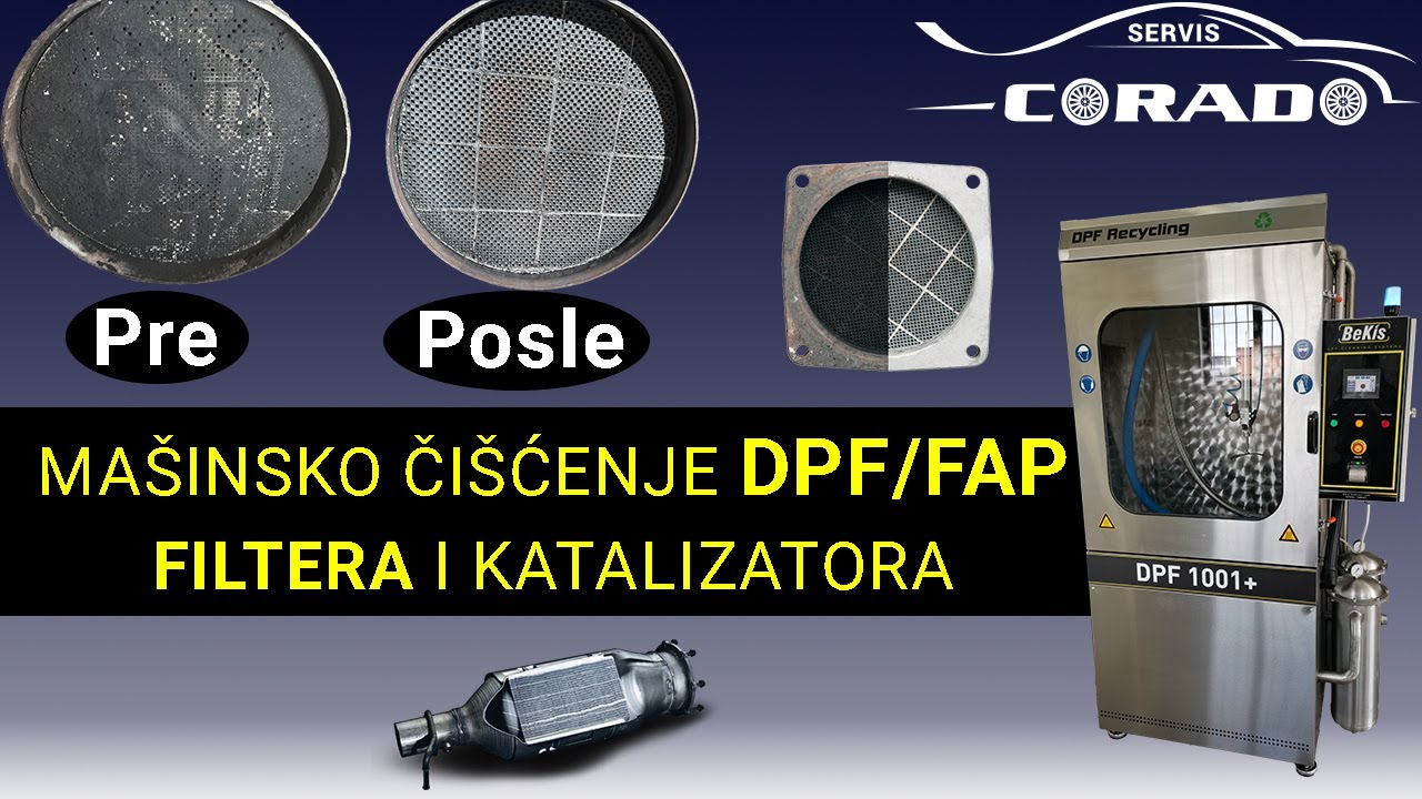 Mašinsko čišćenje DPF / FAP filtera i katalizatora │ Servis Corado - Niš