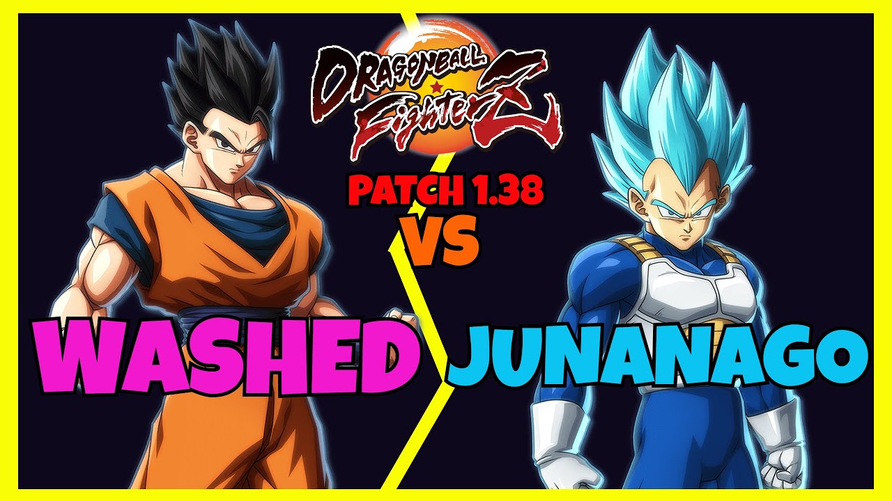 DBFZ - WASHED vs JUNANAGO gameplays (Vegito, Adult Gohan, Android 17 vs Blue Vegeta, A17, Vegito)