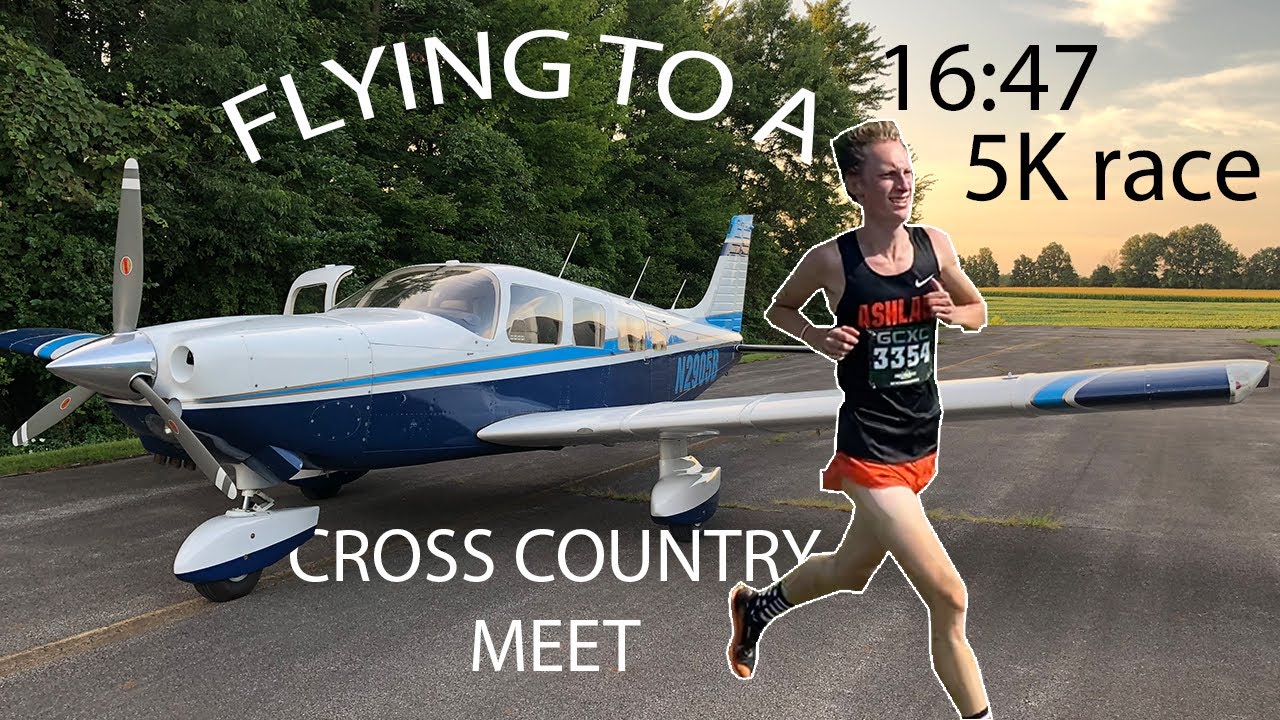 Flying our Cherokee Six to my school cross country race