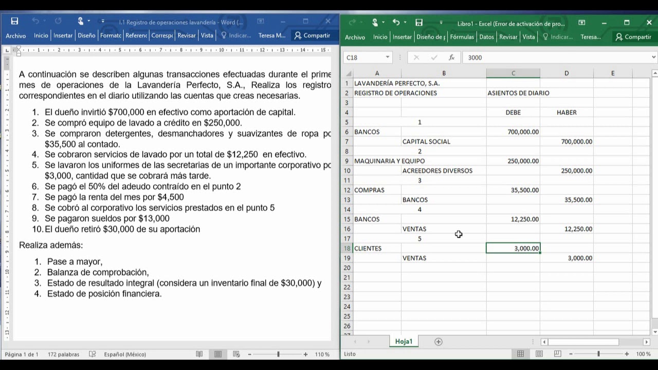 Registro diario ejemplo