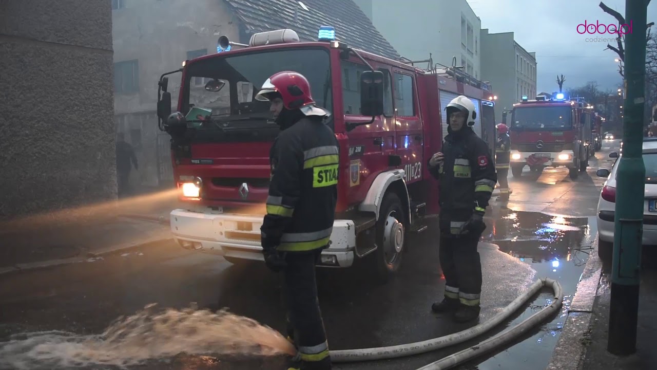 Pożar stodoły w Dzierżoniowie