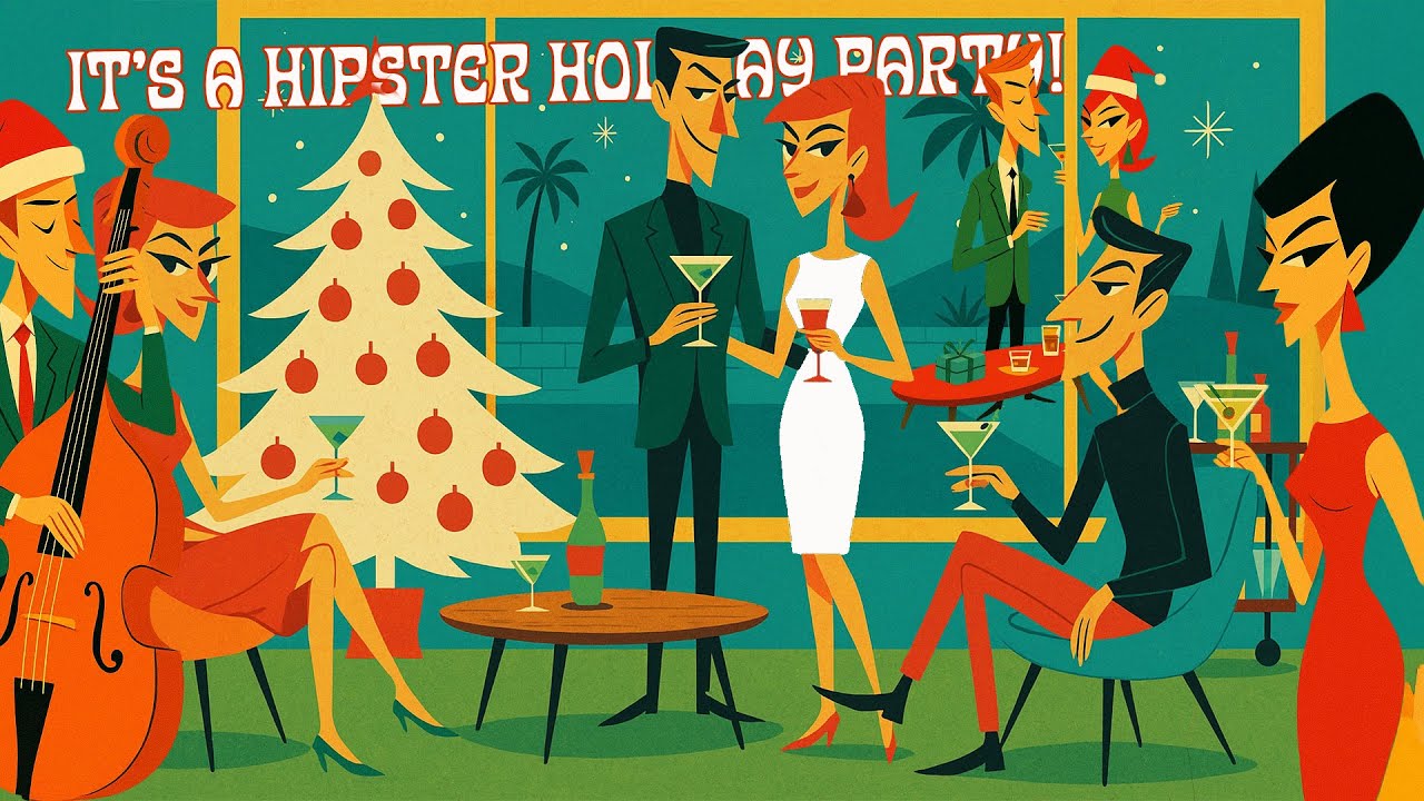 60's Atomic Cocktail Lounge Music | Hipster Holiday Cocktail Party Jazz