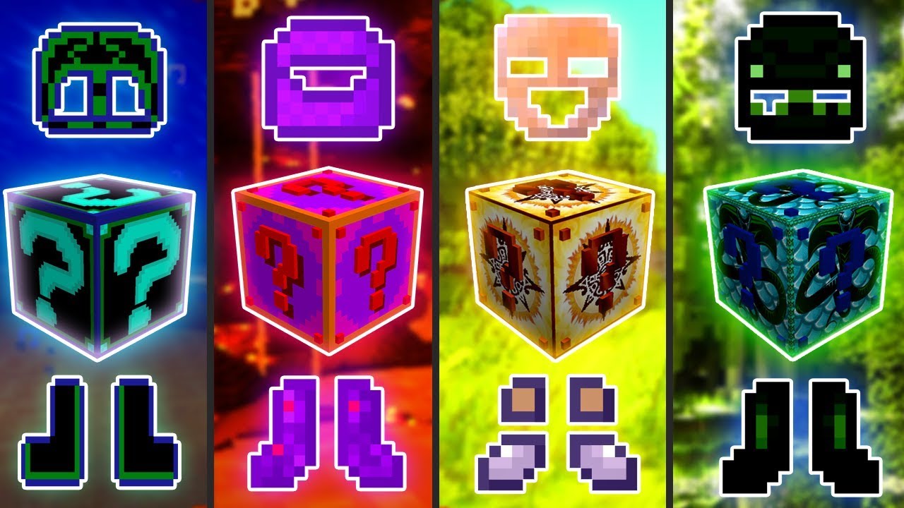 LUCKY BLOCK FENIX VS LUCKY BLOCK GLITE VS LUCKY BLOCK INCA VS LUCKY BLOCK SNAKE NO MINECRAFT