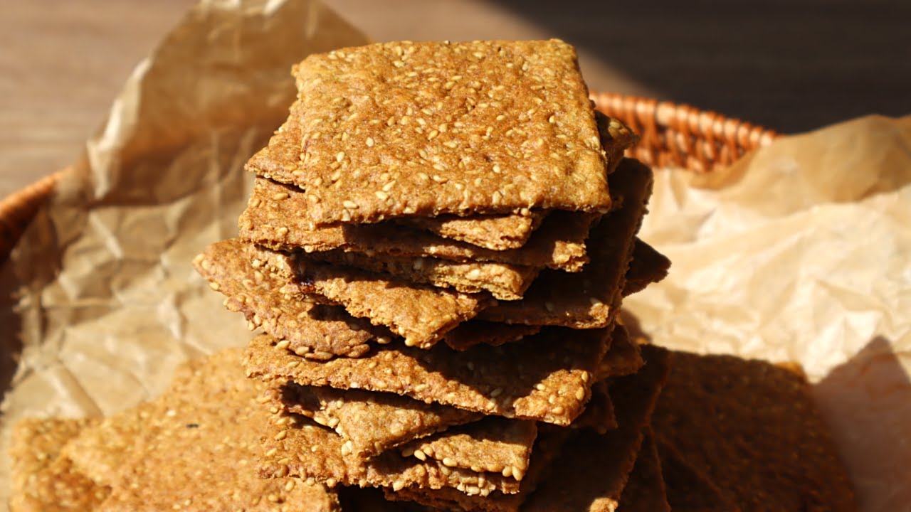 Нет яиц, масло! Веганские кунжутные крекеры / Vegan Sesame Crackers