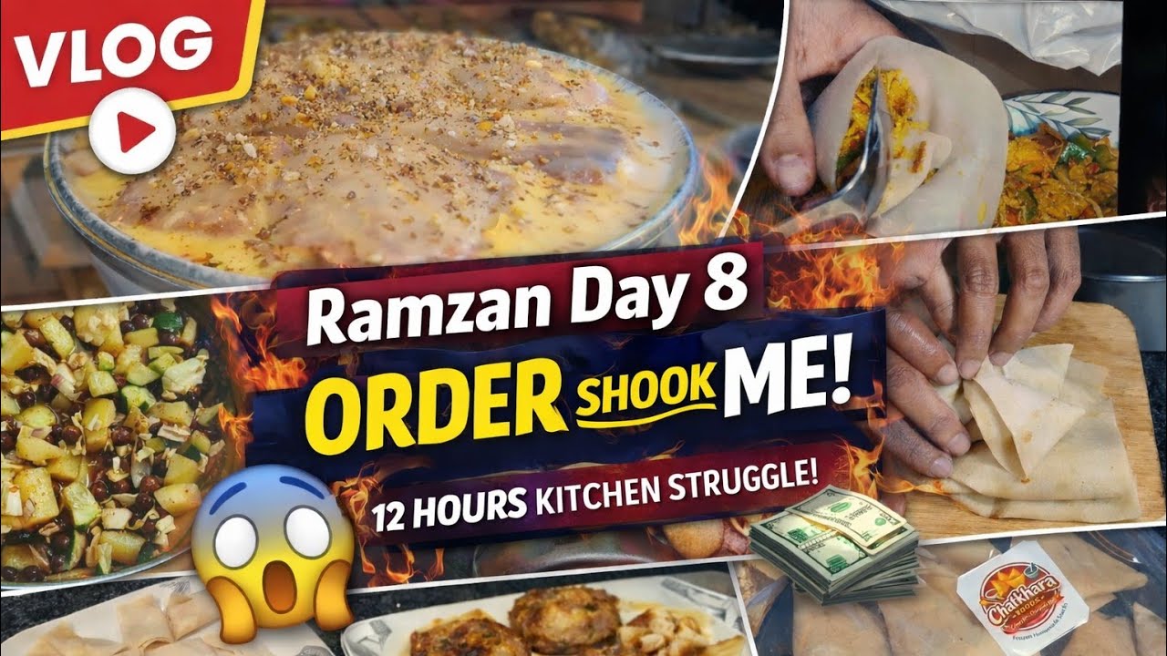 Ramzan Day 8🌙Iftari Banate Achanak Bara Order😱Niyat Saaf Ho Toh Rizq Achnak Aata Hai🤍12 hrs Struggle