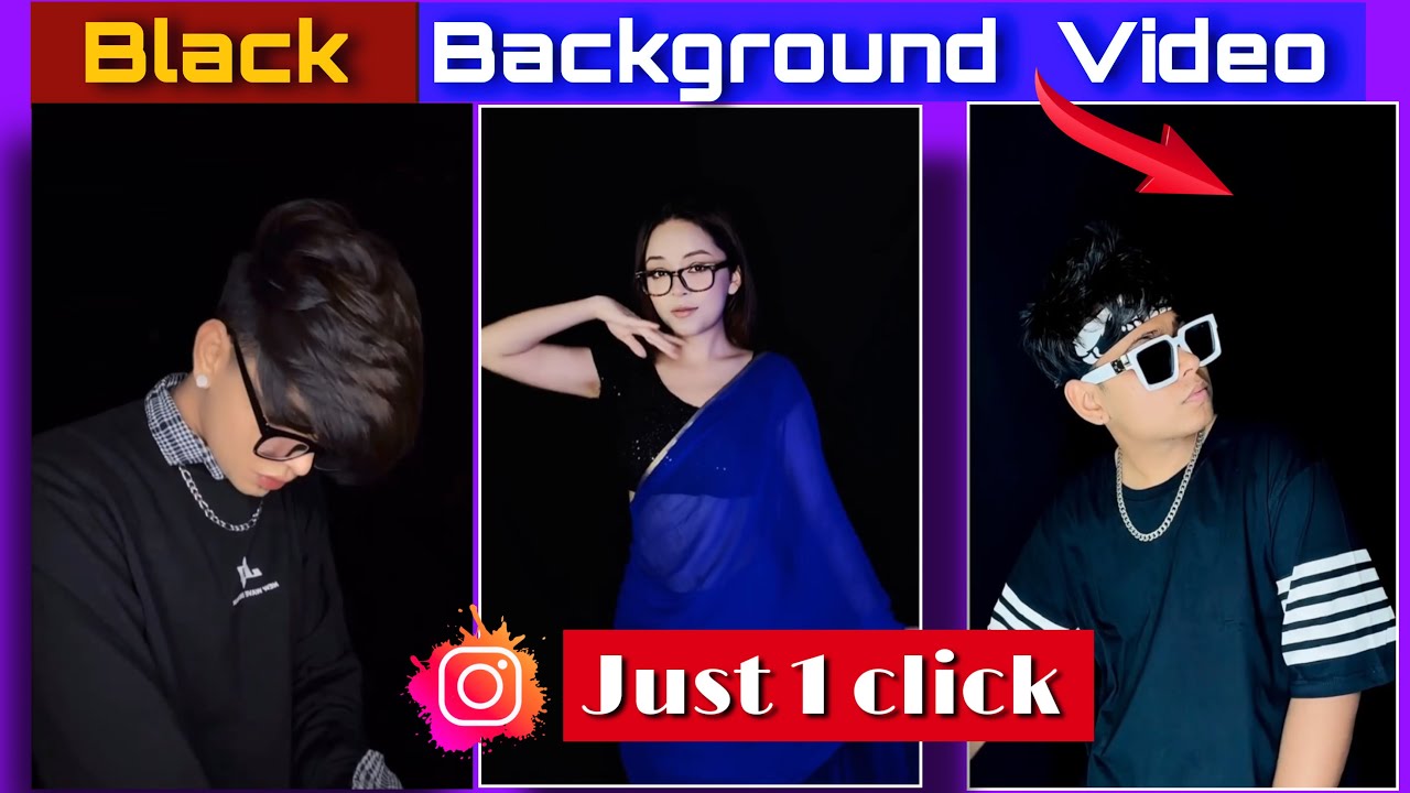 Instagram par black background kaise kare | Instagram reels background full black | black reels