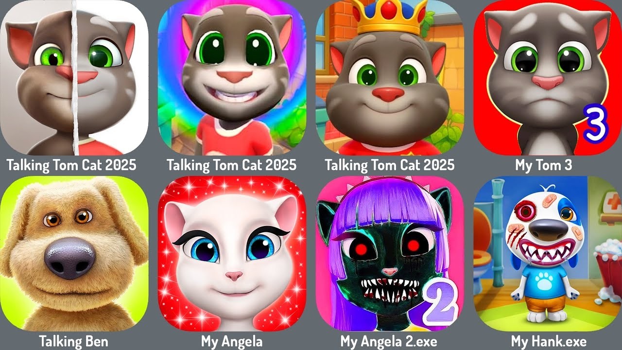 Talking Tom Cat (New Secrets Revealed),My Tom 2,My Angela 2.exe,Talking Ben,My Hank.exe