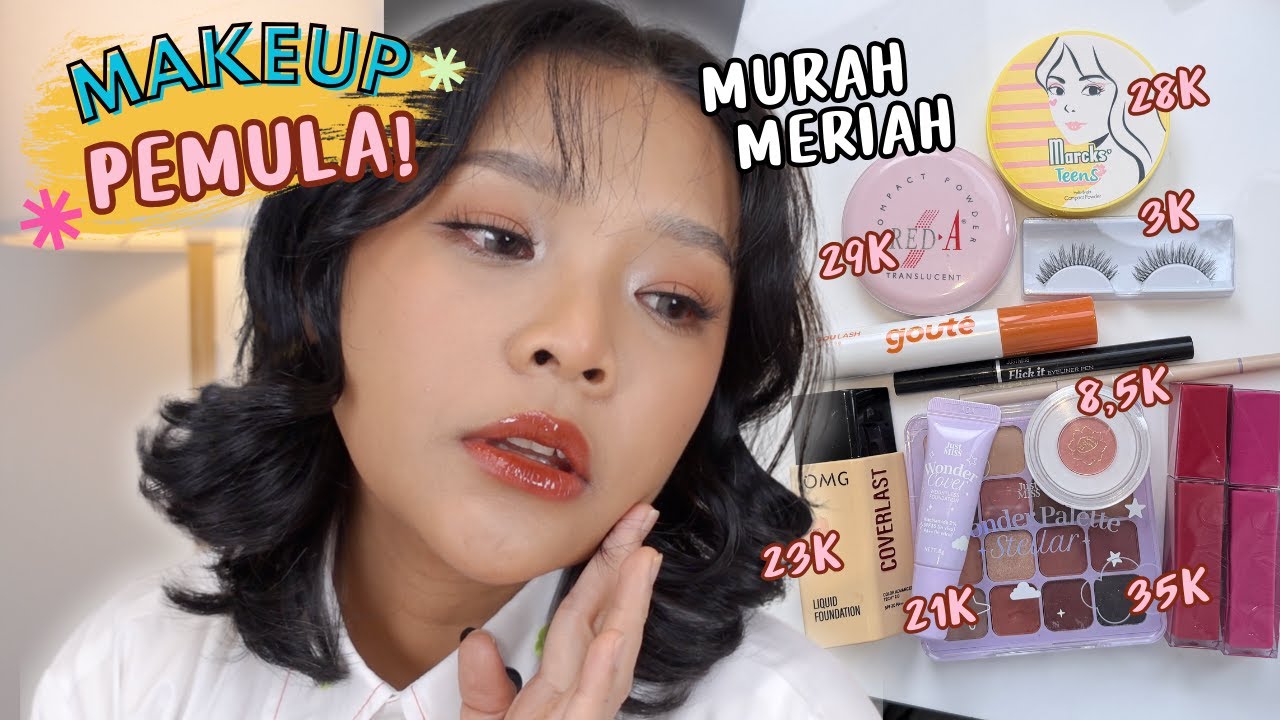 BUAT PEMULA : FULL FACE PAKE MAKEUP MURAH MERIAH! MULAI DARI 3RIBU | RIRIEPRAMS