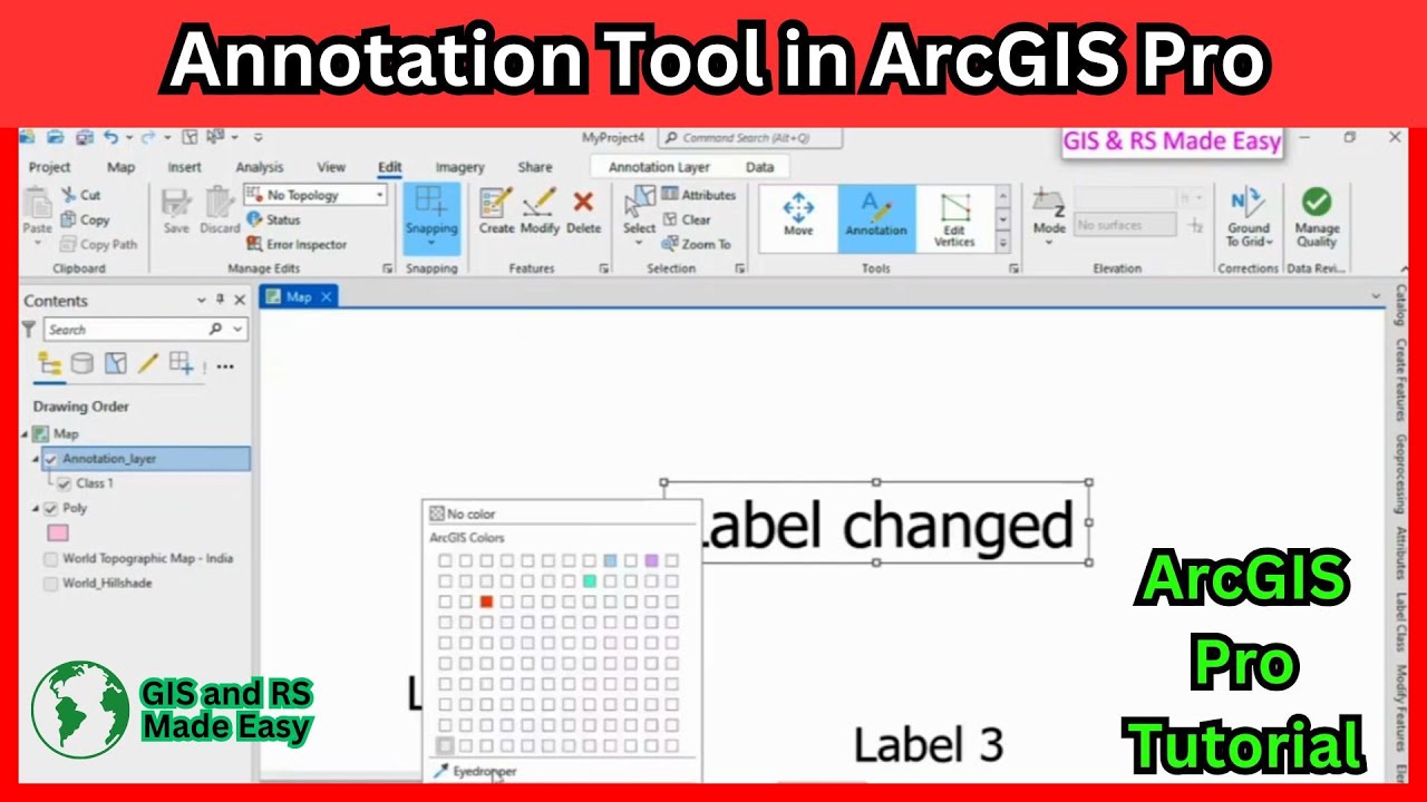 How to Use the Annotation Tool in ArcGIS Pro || Beginner's Guide