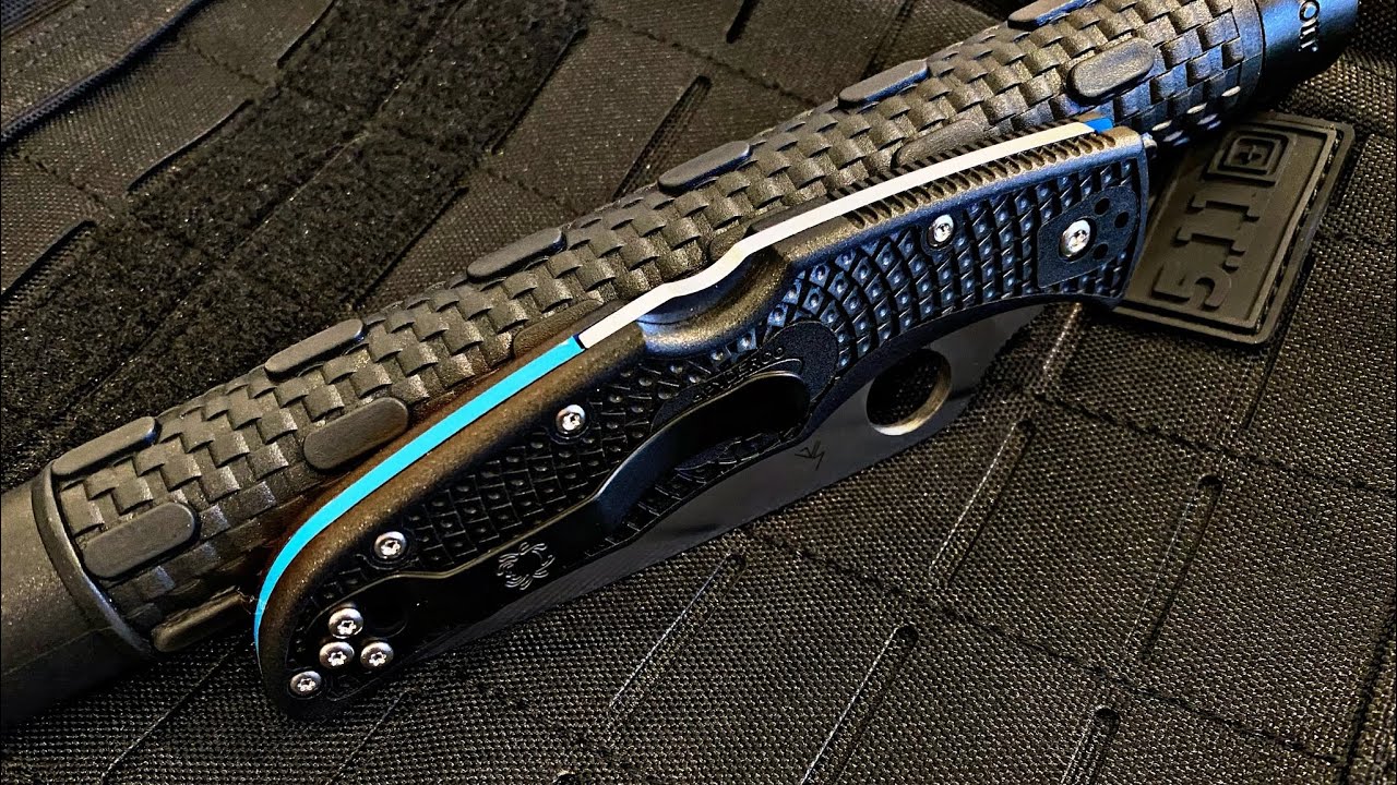 НОЖ ПОЛИЦИИ! Spyderco Endura 4 Thin Blue Line складной нож