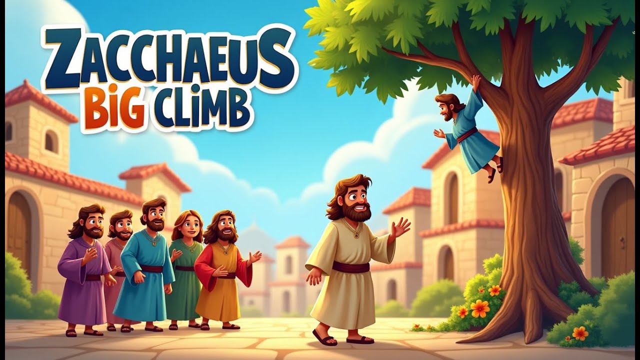 Zacchaeus’ Big Climb! 🌳✨ | Bible Stories for Kids | Read Along with Bible Kids Room