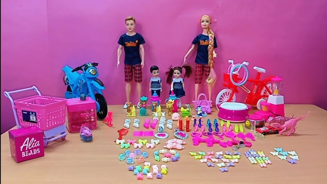 10 Minutes Satisfying Unboxing Barbie Princess Cozy Bedroom Dress Up Playset ASMR Review Toys