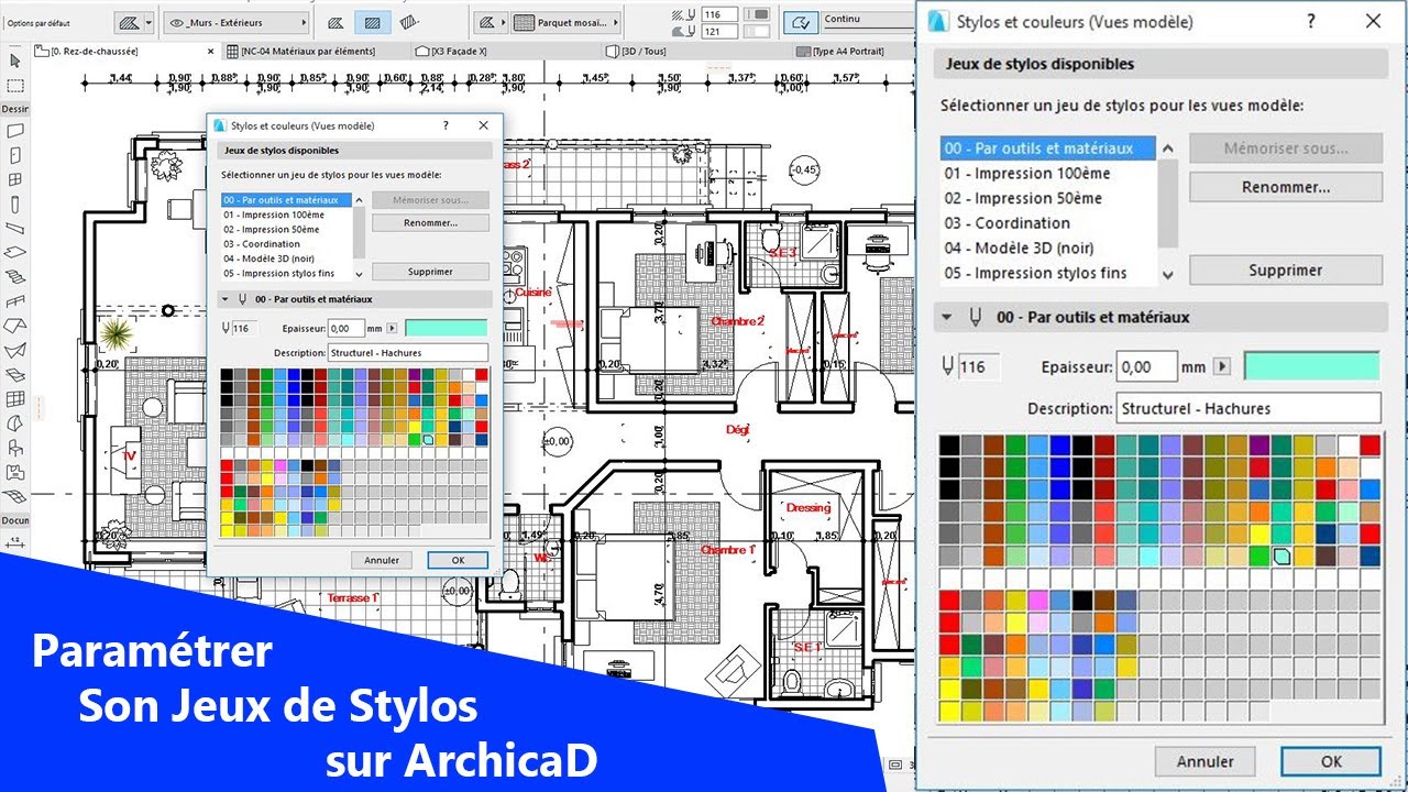 Comment Mieux paramétrer son Jeux de Stylos sur ArchicaD !!! Tuto ArchicaD.