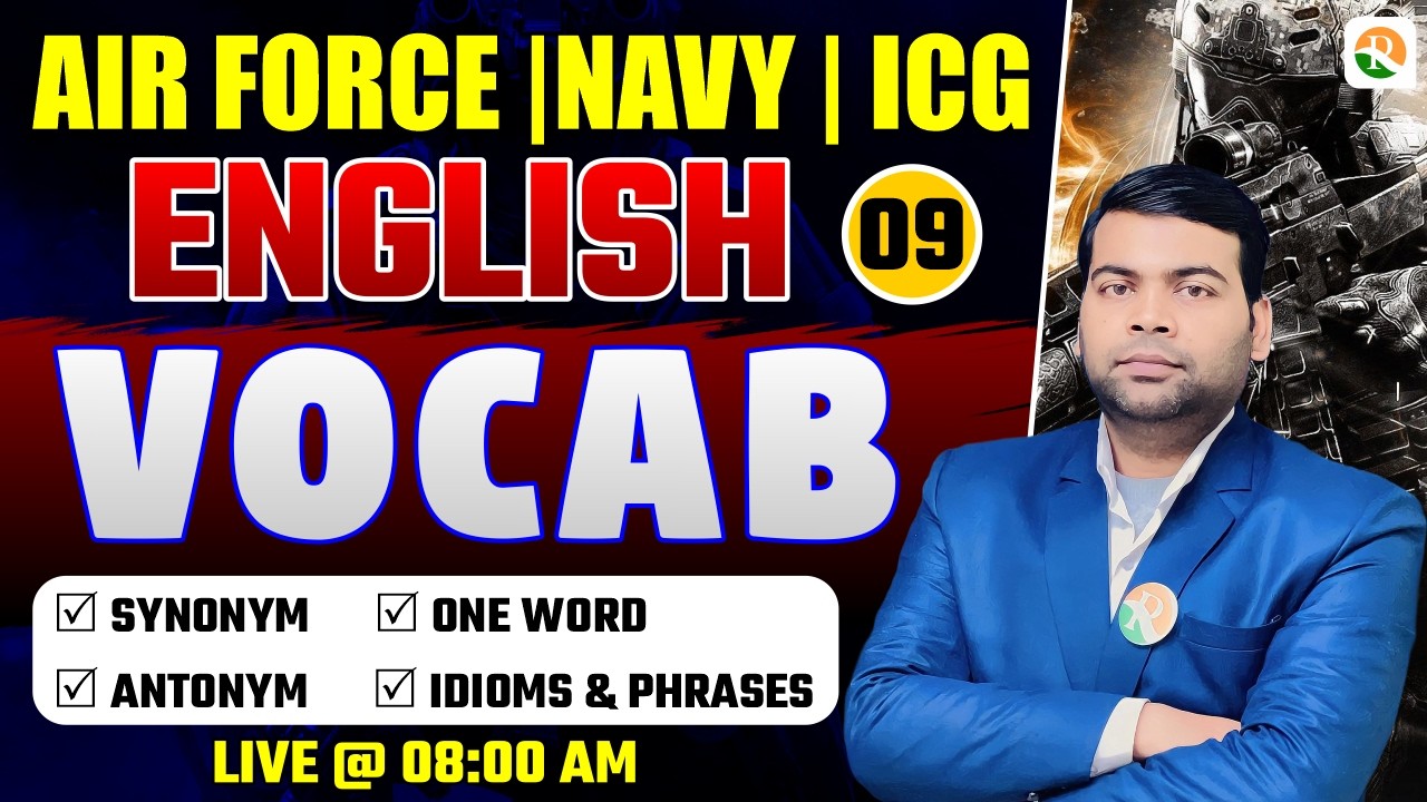 Vocab - 1 / Airforce English Classes 2026 /Navy English Classes / Airforce New Batch Course