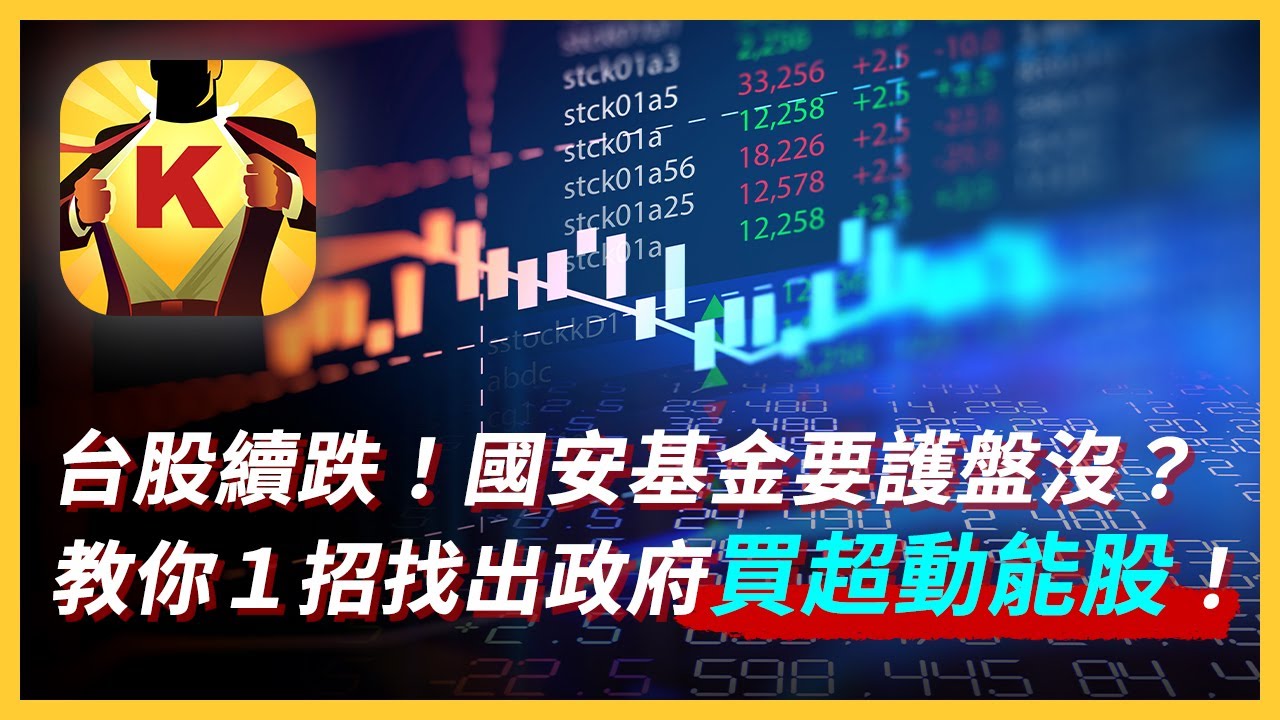 台股跌不停！國安基金要進場護盤沒？教你１招找出政府買超動能股！