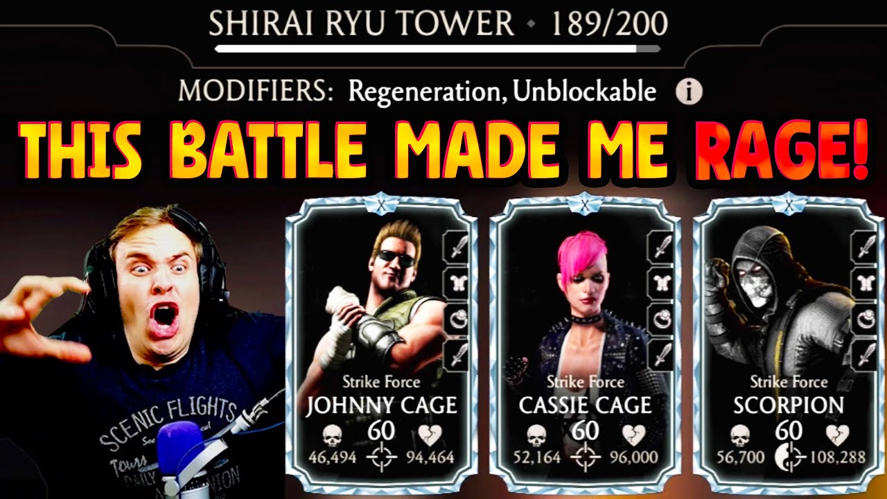 MK Mobile. Fatal Shirai Ryu Tower Battle 189 WAS HELL! My Mind Almost EXPLODED!