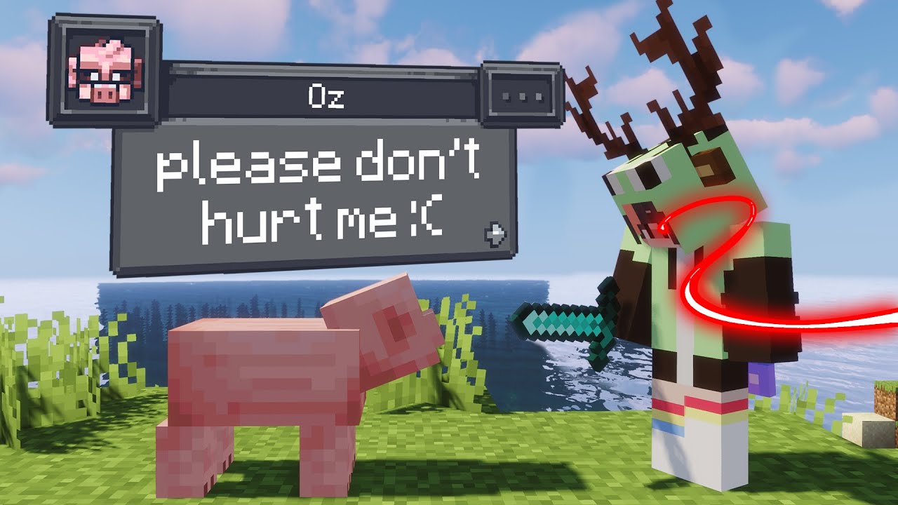 Bullying Talking Animals in Minecraft