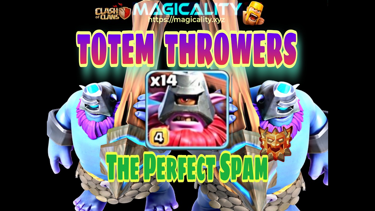 TH18 LEGEND TOTEMS MASS THROWERS (#2) #mousy #coc #supercell #clashofclans #magicality