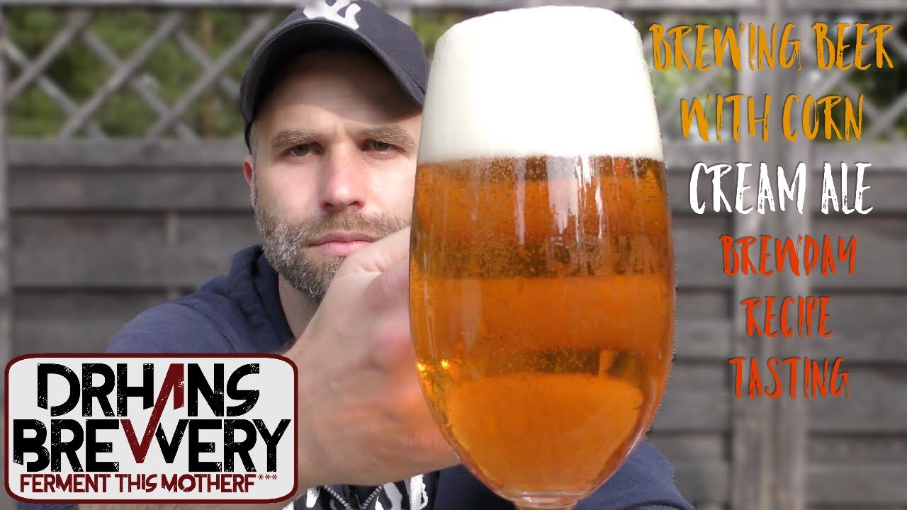 Brewing With Corn - Cream Ale brewday, all grain recipe & tasting! Grain to glass