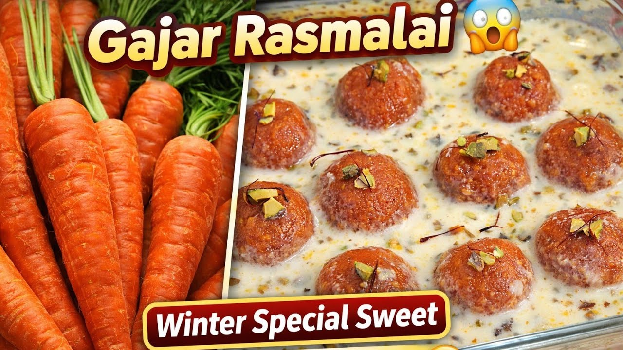 Winter Most viral Recipe 😋 Gajar Rasmalai|Gajar Gulab Jamun @rituverma7034 #foodie#viral#hype 