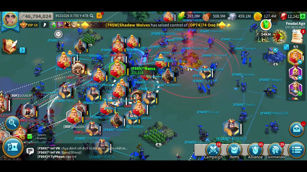 Rise of Kingdoms Altar of Darkness  1969 Battle