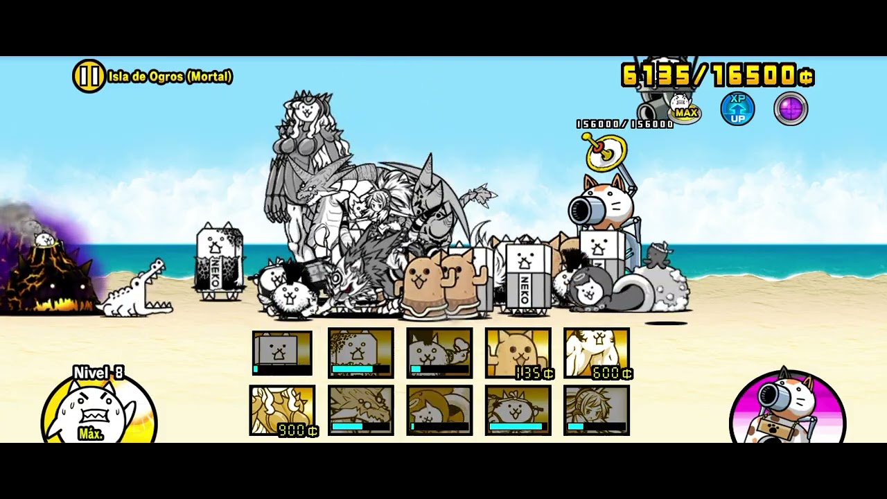 the battle Cats isla maniaca no ubers (Cyborg carry)