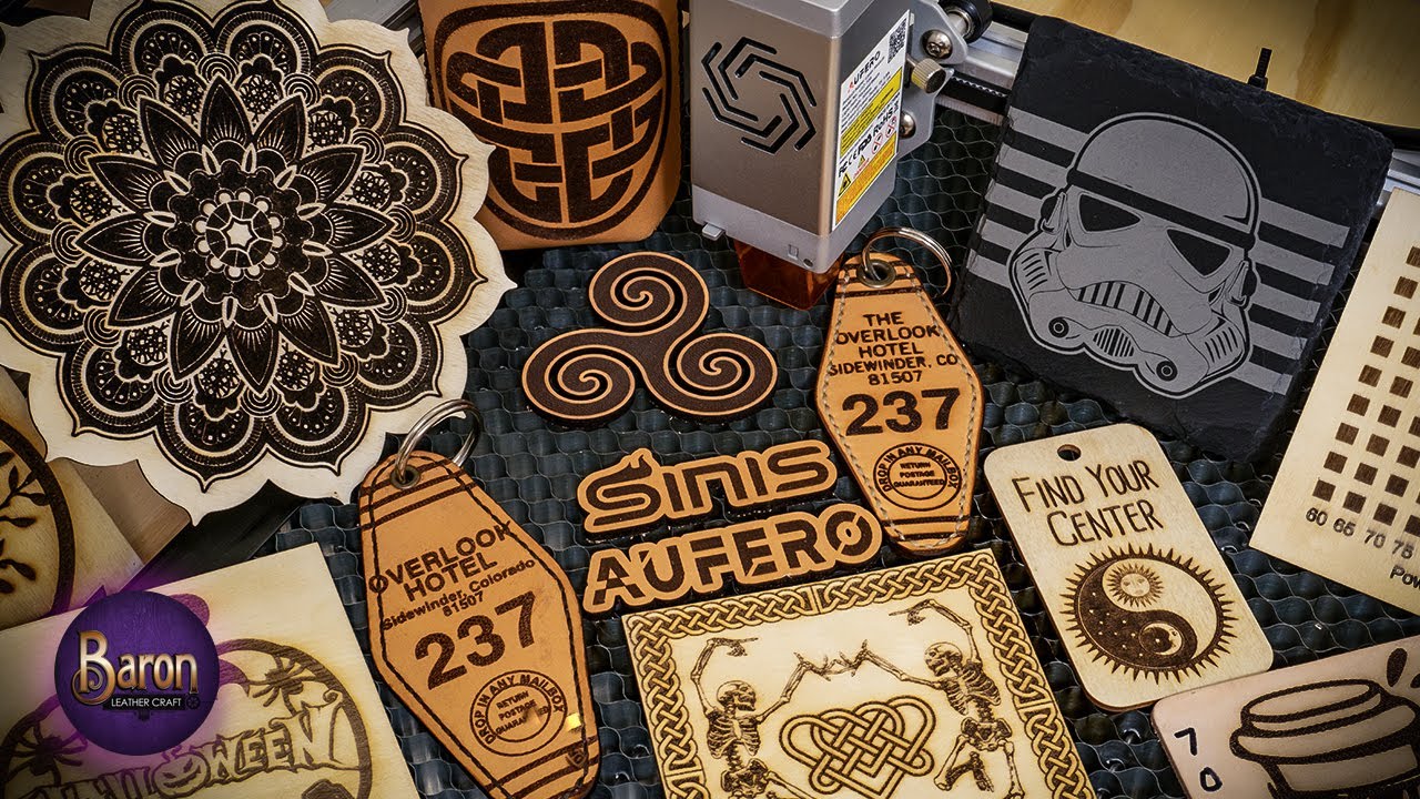 Sinis Aufero Laser 2 Review! Can it Cut 10 OZ leather?  I experiment with the LU2-10A 10 Watt Laser.