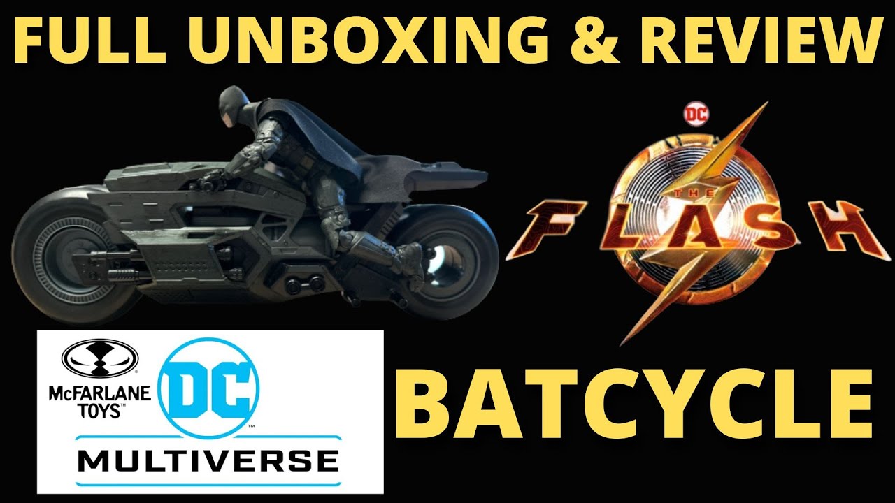 McFarlane The Flash Batcycle FULL unboxing & review