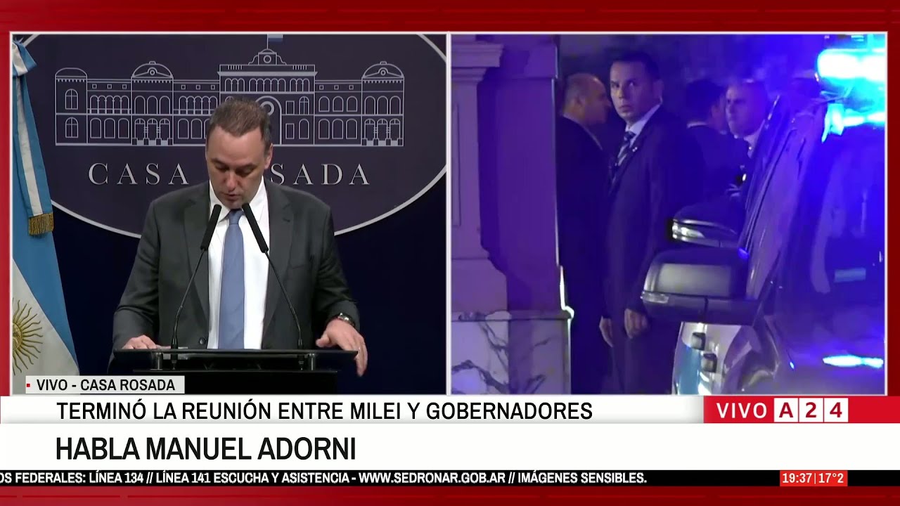 🚨TERMINÓ LA REUNIÓN DE JAVIER MILEI CON LOS GOBERNADORES