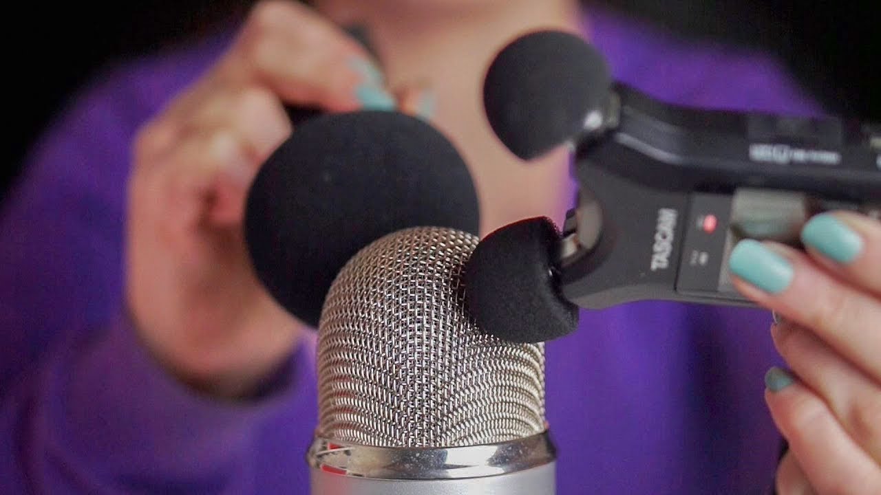 ASMR - 3 Mics Touching Each Other (Tascam, Zoom, Yeti)