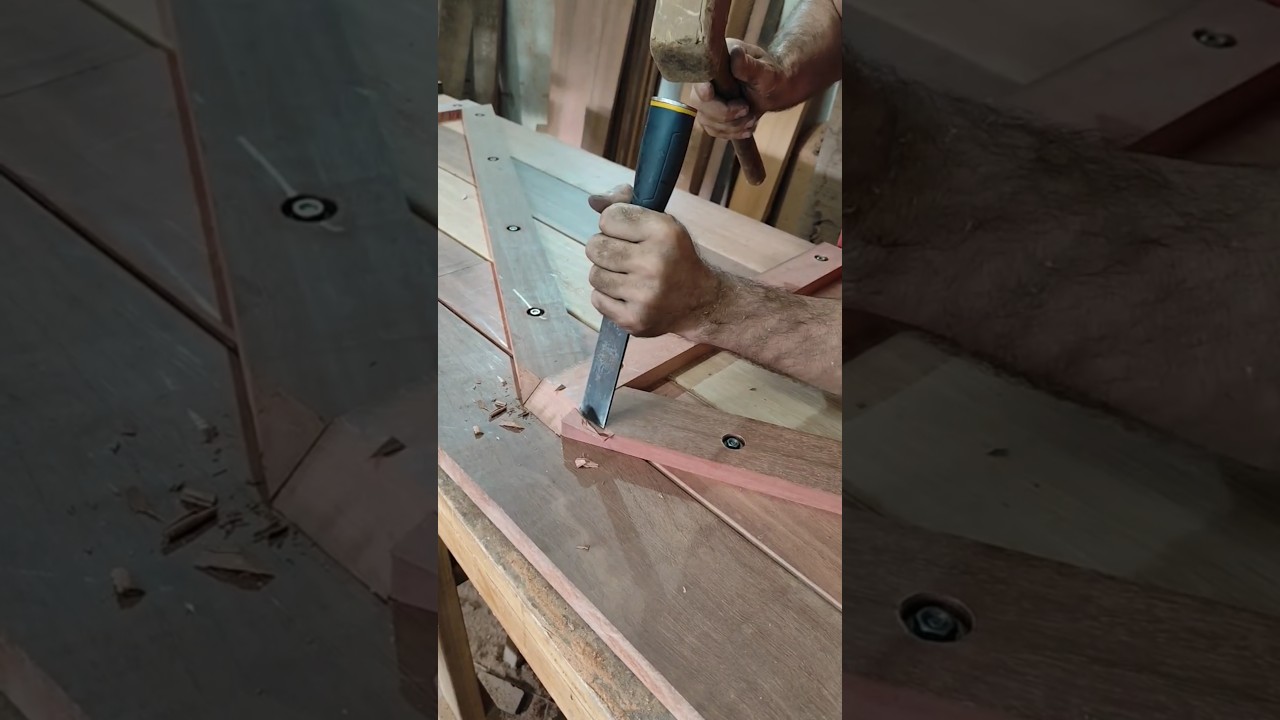 Trabalhando com form&atilde;o em madeira dura #diy #whatsappstatus #woodworking
