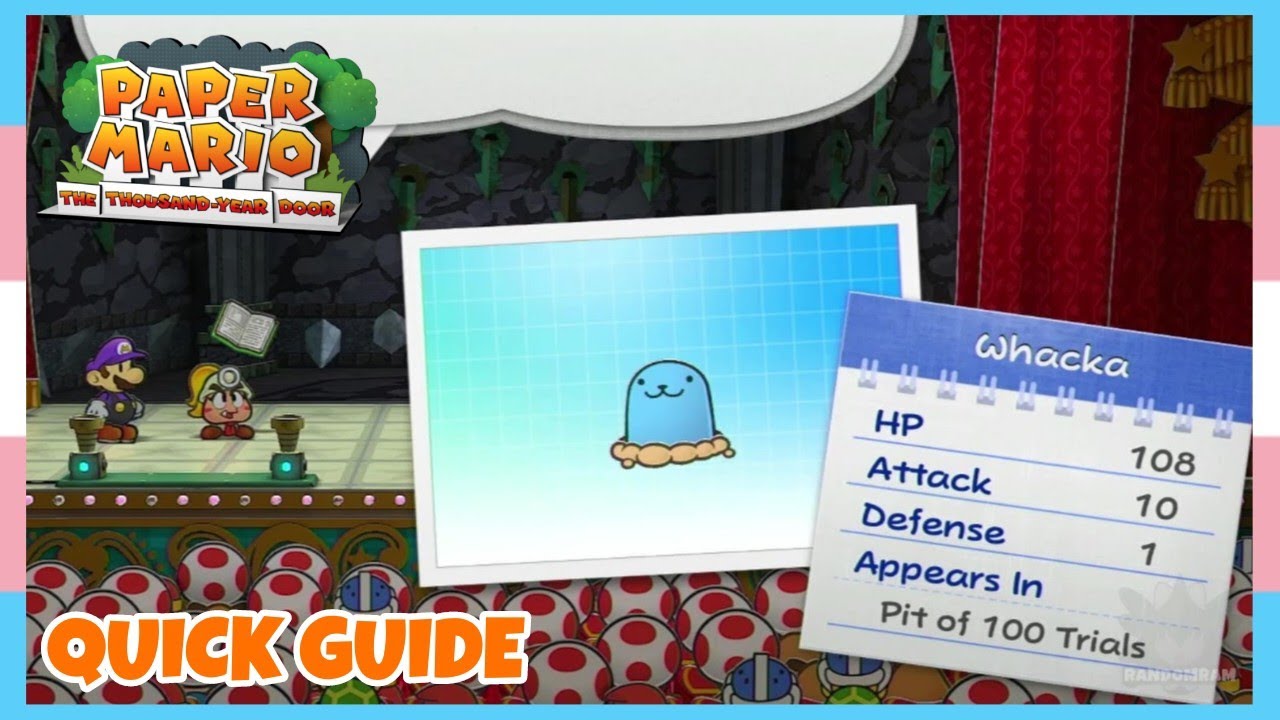 How To Unlock The Secret Boss Fight Vs. Whacka In The Pit Of 100 Trials Paper Mario ThousandYearDoor