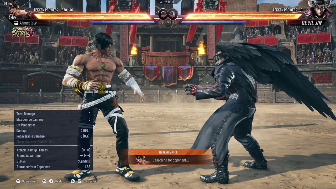 Tekken 8 law online god of destruction 1 (Ranked) Matchs