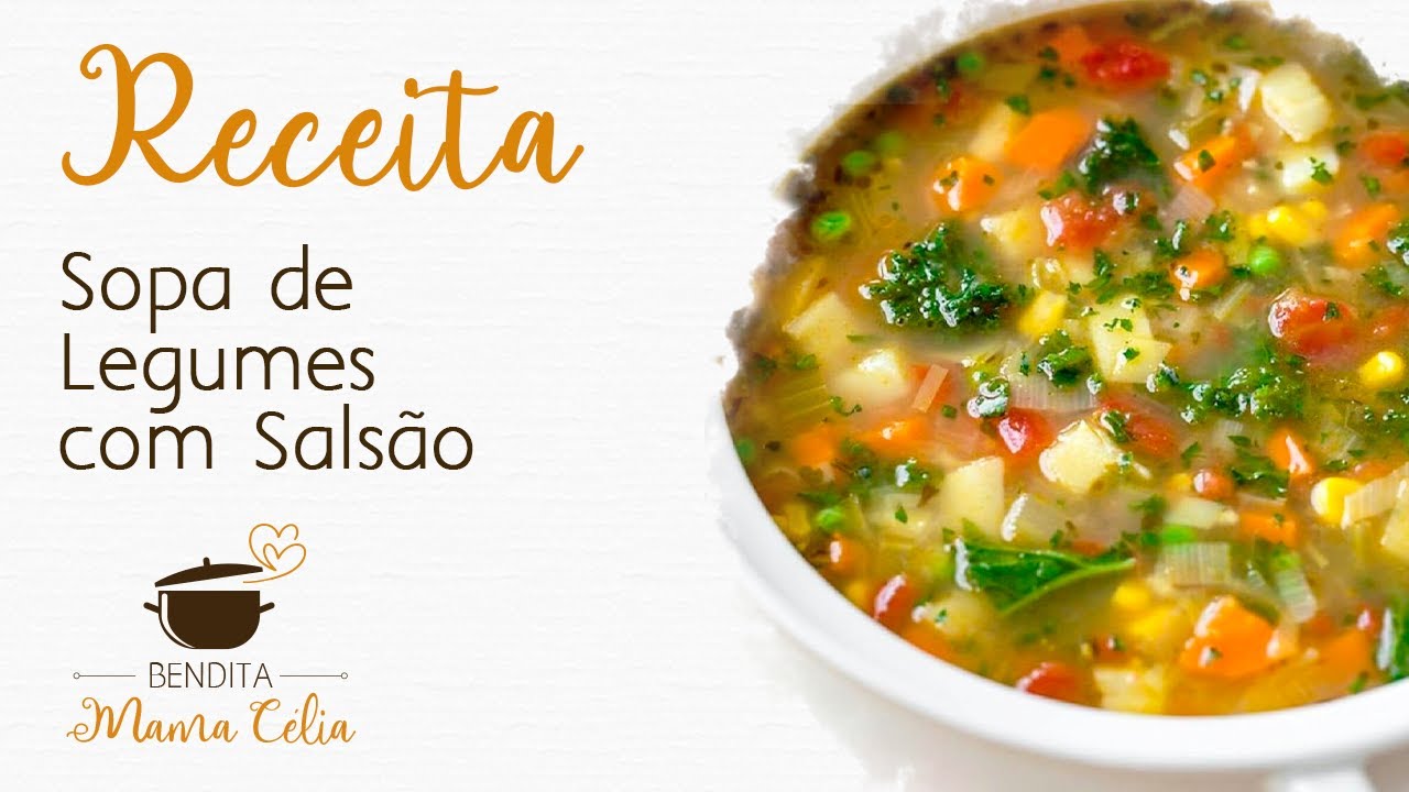 RECEITA DE SOPA DE LEGUMES COM SALSÃO!