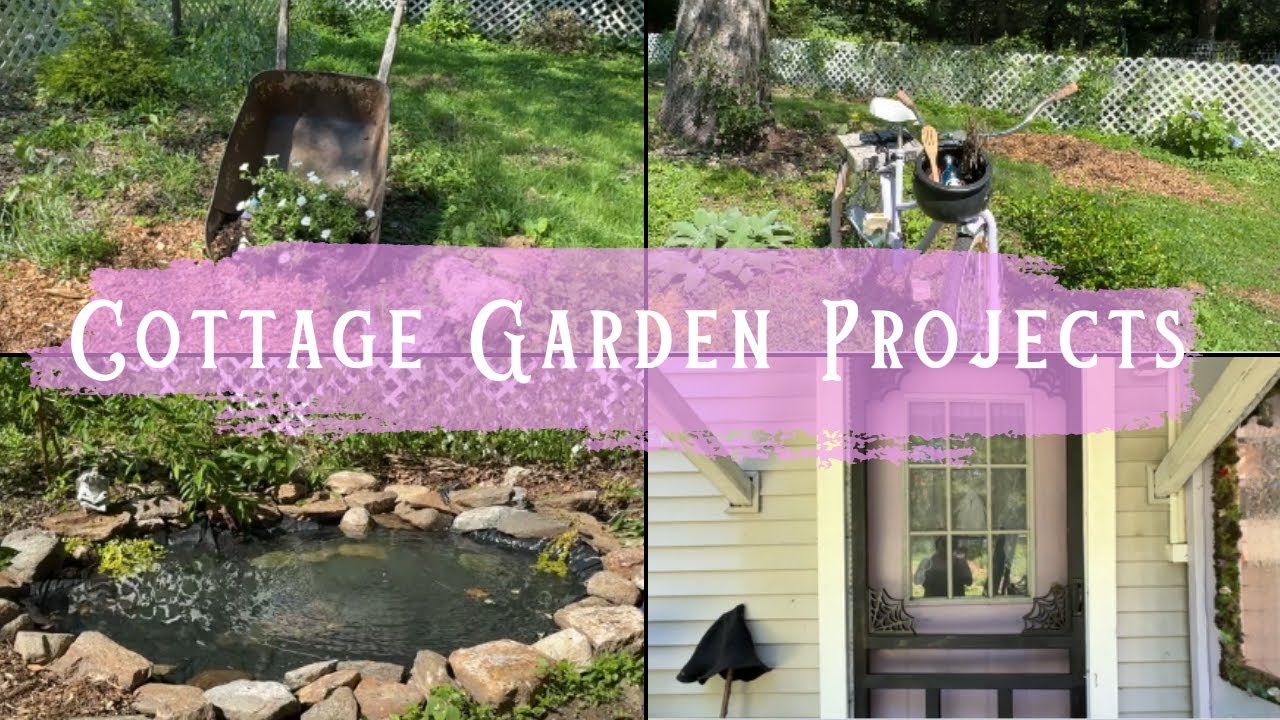 Getting things done around the garden!  Witchy DIY Door, and the pond is filled!