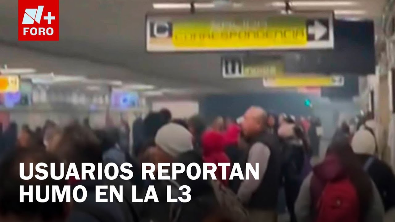 Humo en la estaci&oacute;n Zapata de la L&iacute;nea 3 del Metro CDMX